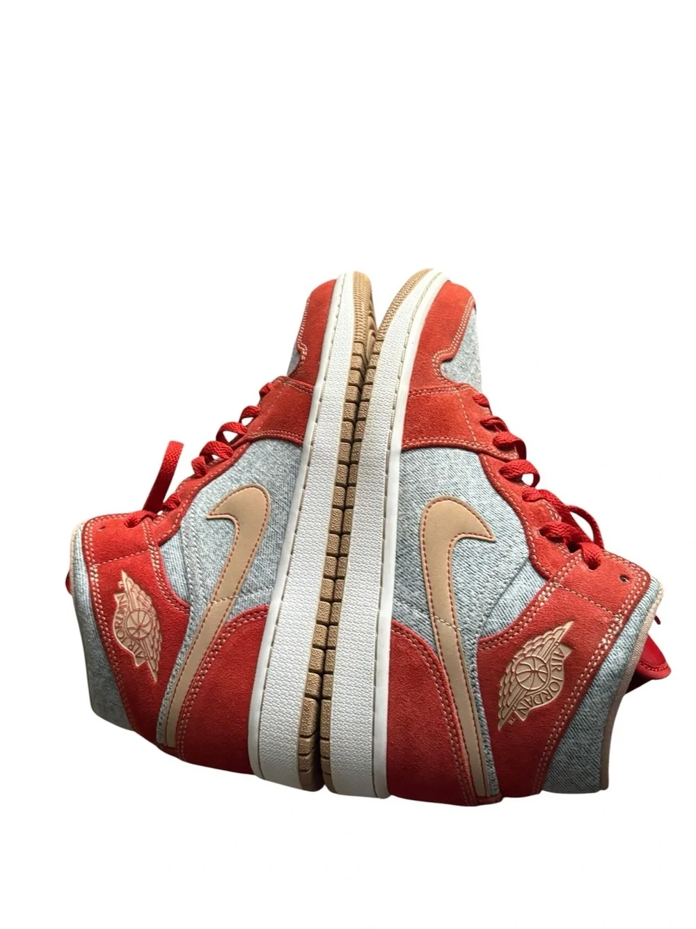 Air Jordan 1 Mid SE Denim Red DM4352-600 Men's  size 9.5
